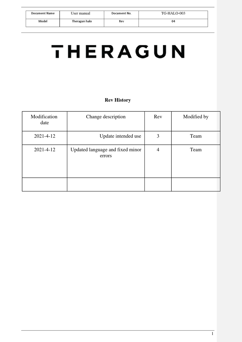 THERAGUN HALO USER MANUAL Pdf Download ManualsLib