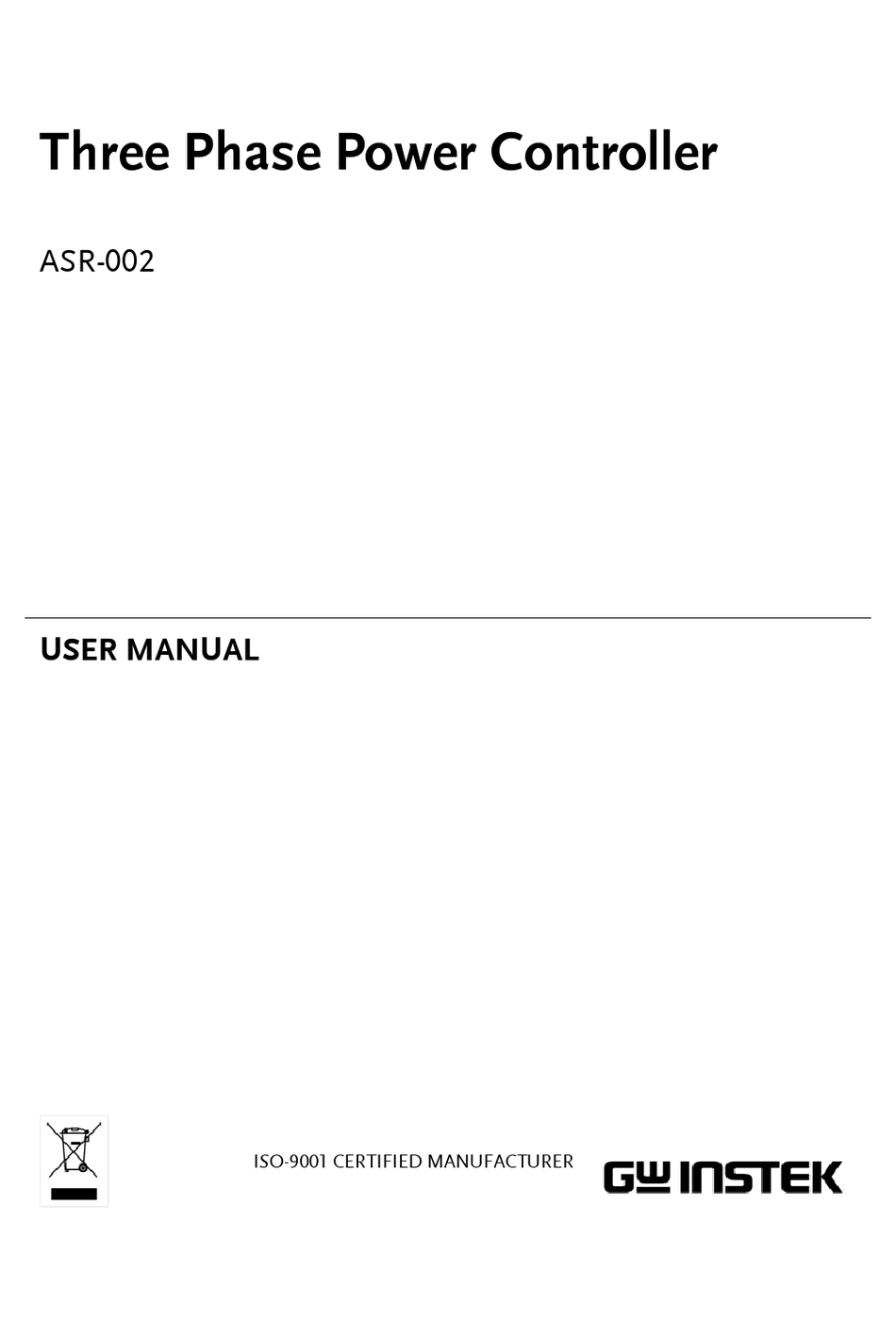 GW INSTEK ASR-002 USER MANUAL Pdf Download | ManualsLib