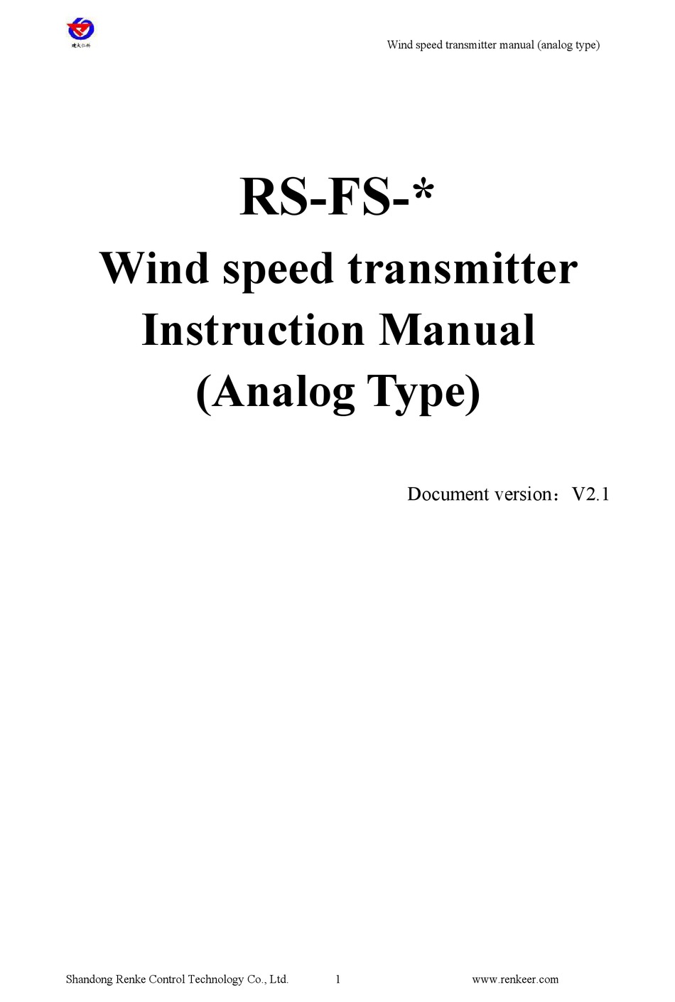 RENKE RSFS SERIES INSTRUCTION MANUAL Pdf Download ManualsLib