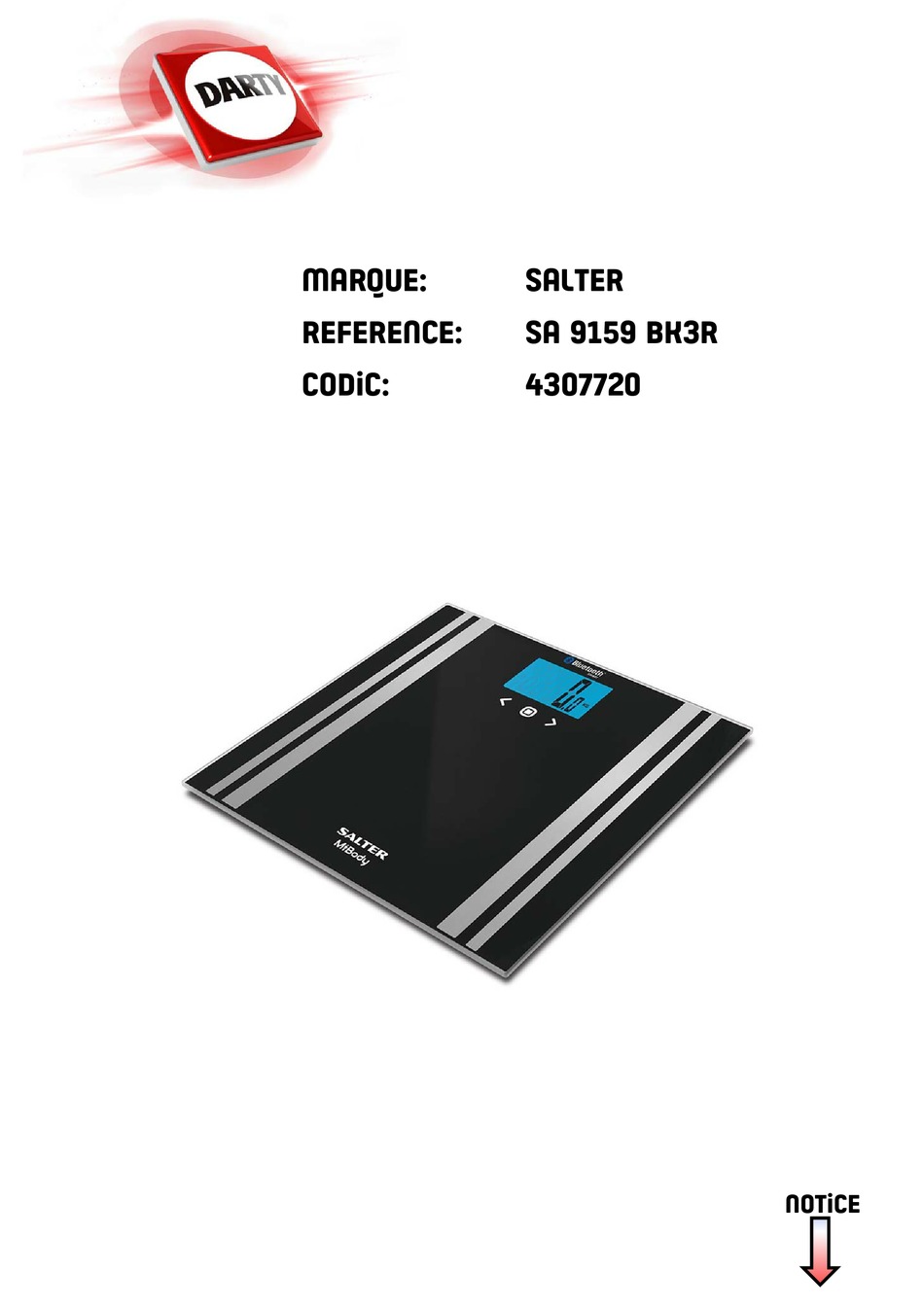 SALTER MIBODY SA 9159 BK3R INSTRUCTIONS AND GUARANTEE Pdf Download 