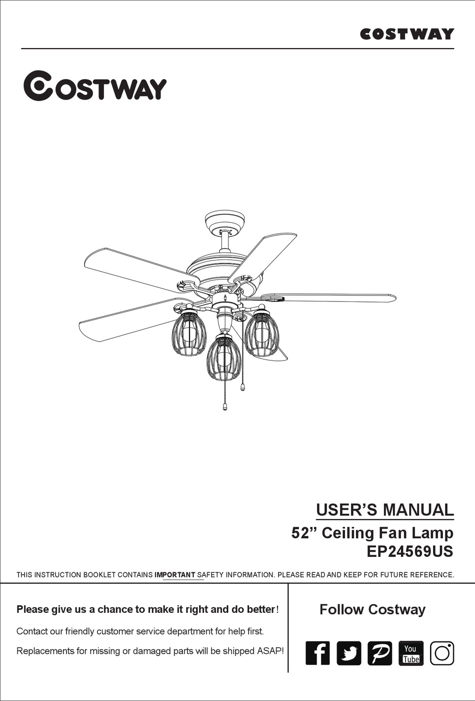 COSTWAY EP24569US USER MANUAL Pdf Download ManualsLib