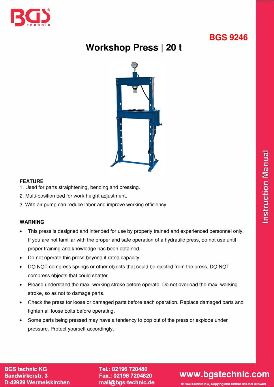 bgs-technic-9246-quick-start-manual-pdf-download-manualslib