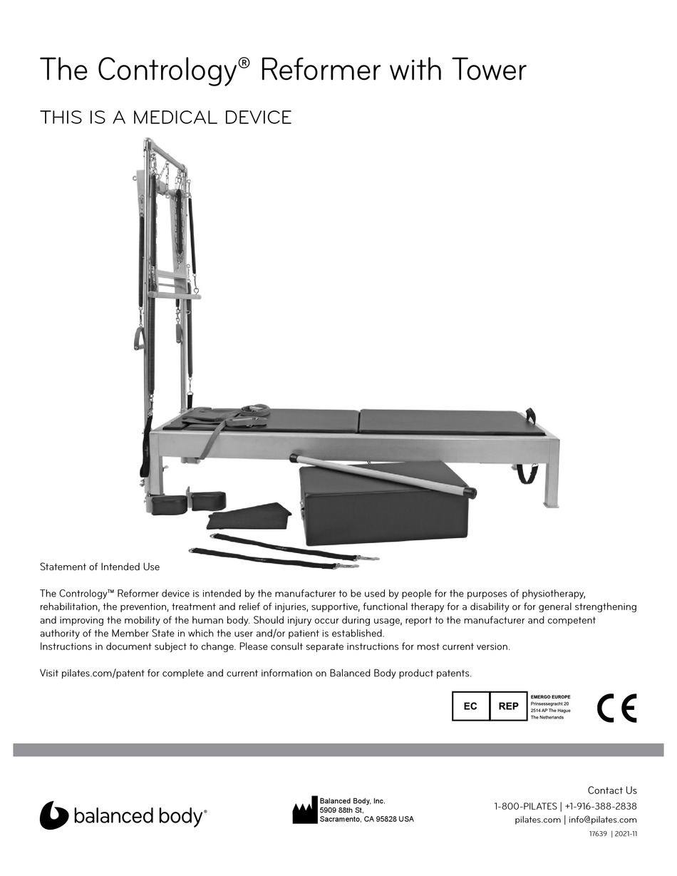BALANCED BODY CONTROLOGY REFORMER MANUAL Pdf Download ManualsLib