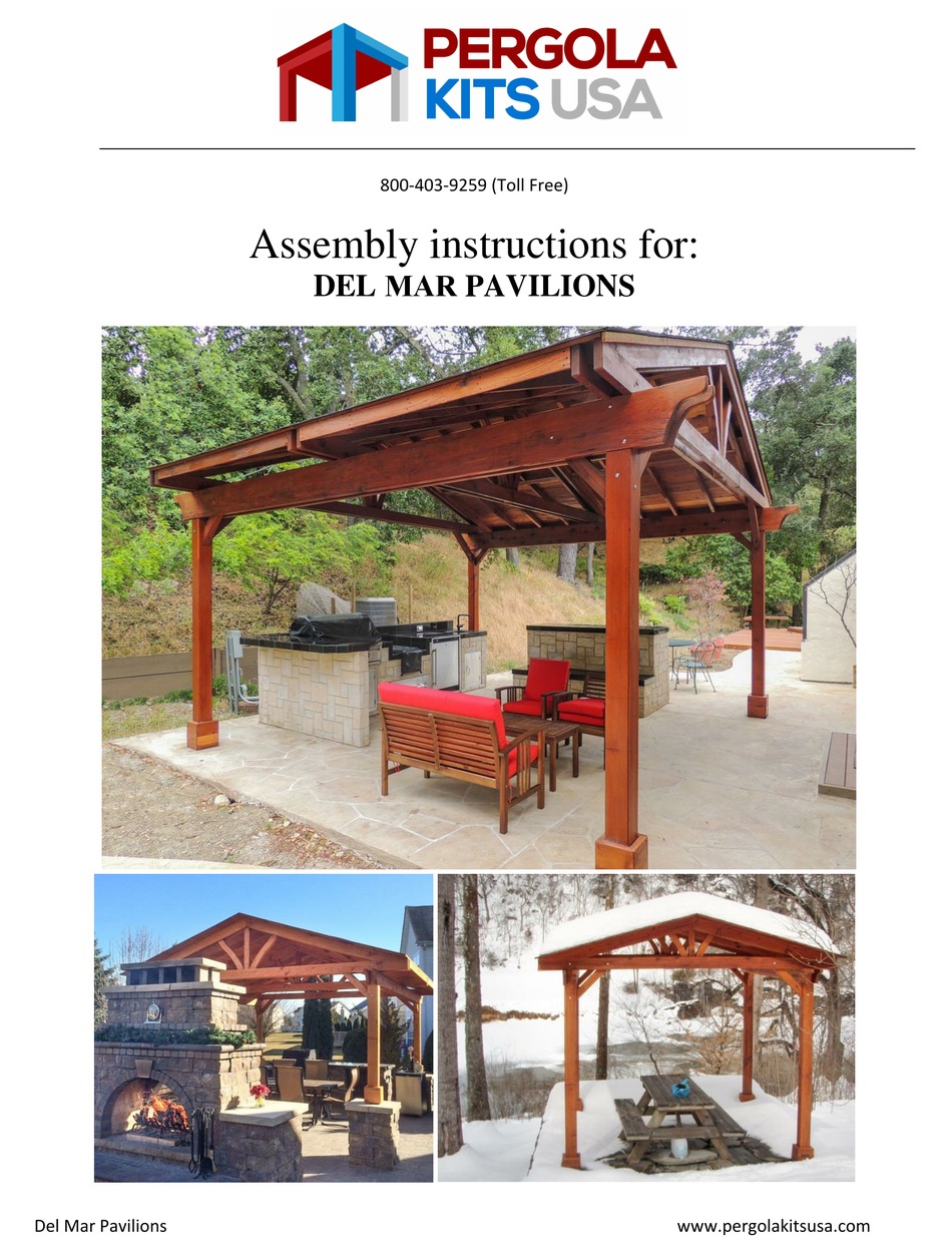 PERGOLA KITS USA DEL MAR ASSEMBLY MANUAL Pdf Download ManualsLib