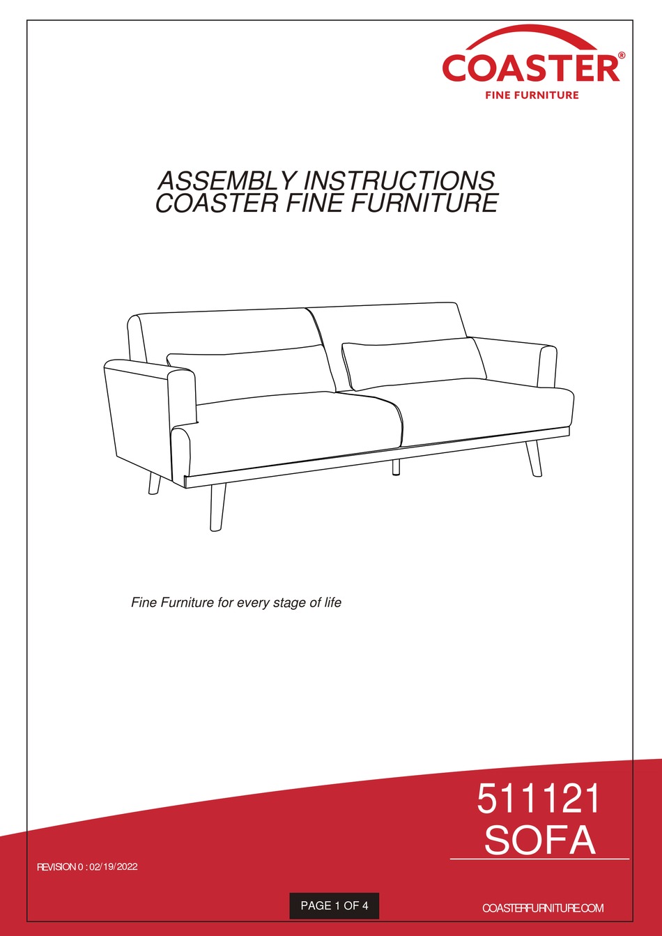 COASTER BLAKE 511121 ASSEMBLY INSTRUCTIONS Pdf Download ManualsLib