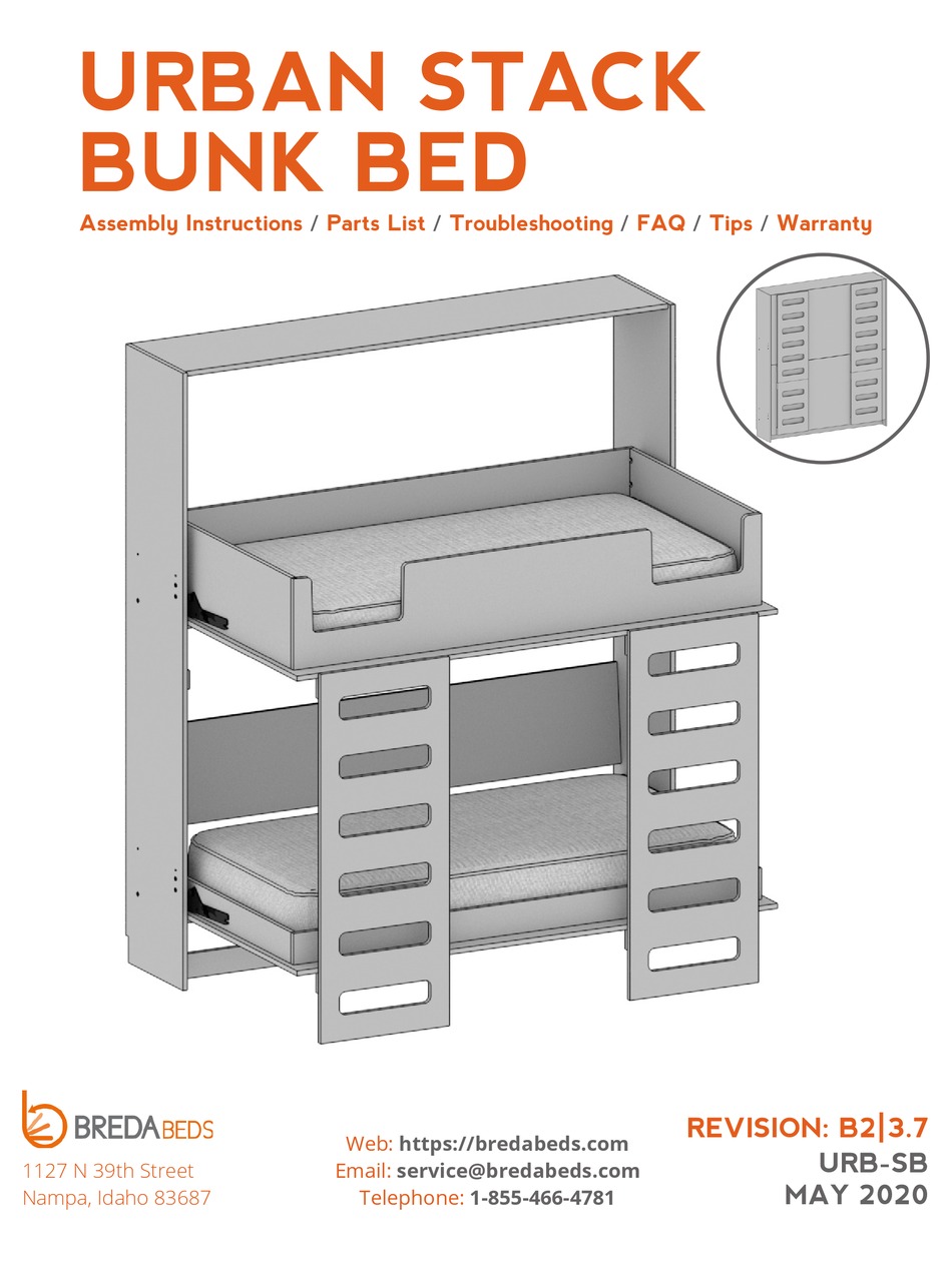 BREDABEDS URBAN STACK URBSB ASSEMBLY INSTRUCTIONS MANUAL Pdf Download