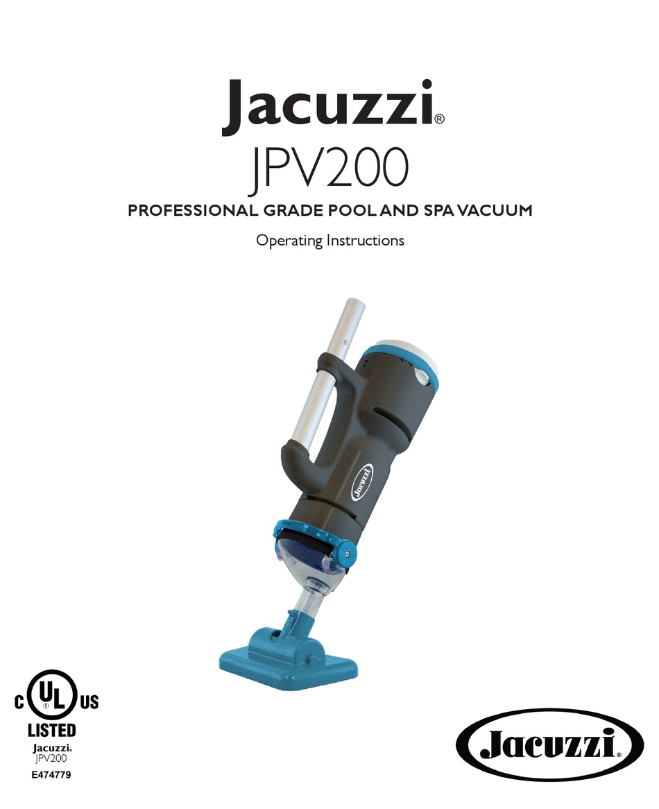 JACUZZI JPV200 OPERATING INSTRUCTIONS MANUAL Pdf Download ManualsLib