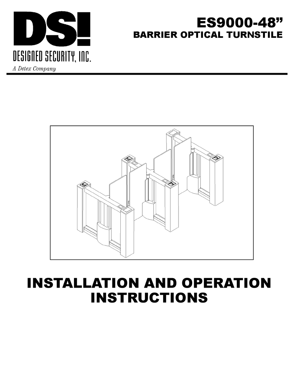 DETEX DSI ES900048 ASSEMBLY, INSTALLATION AND OPERATION INSTRUCTIONS