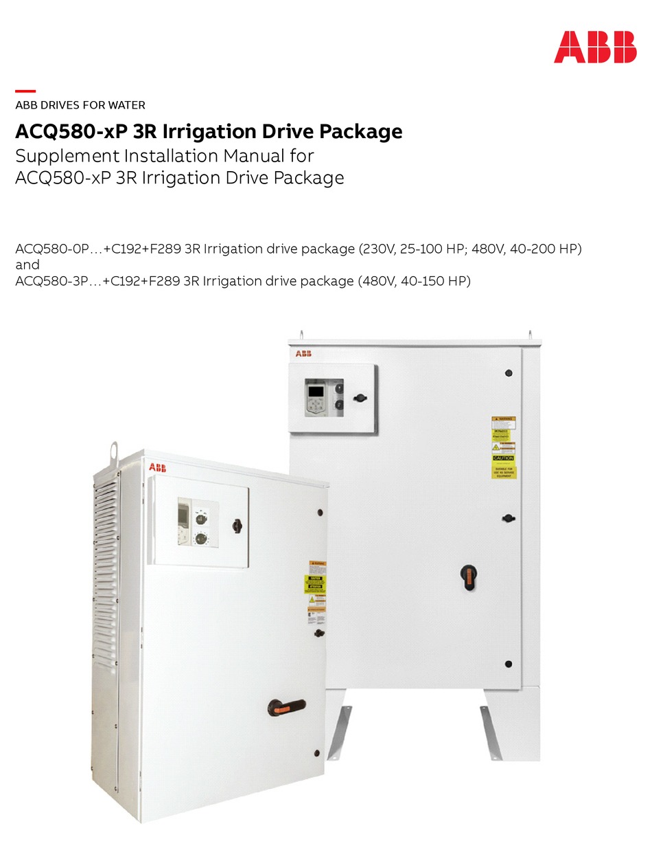 ABB ACQ580P SERIES INSTALLATION MANUAL Pdf Download ManualsLib