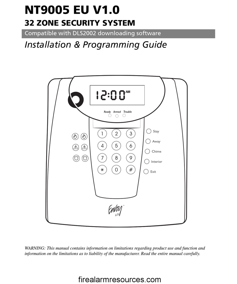 DSC ENVOY NT9005EU INSTALLATION & PROGRAMMING MANUAL Pdf Download