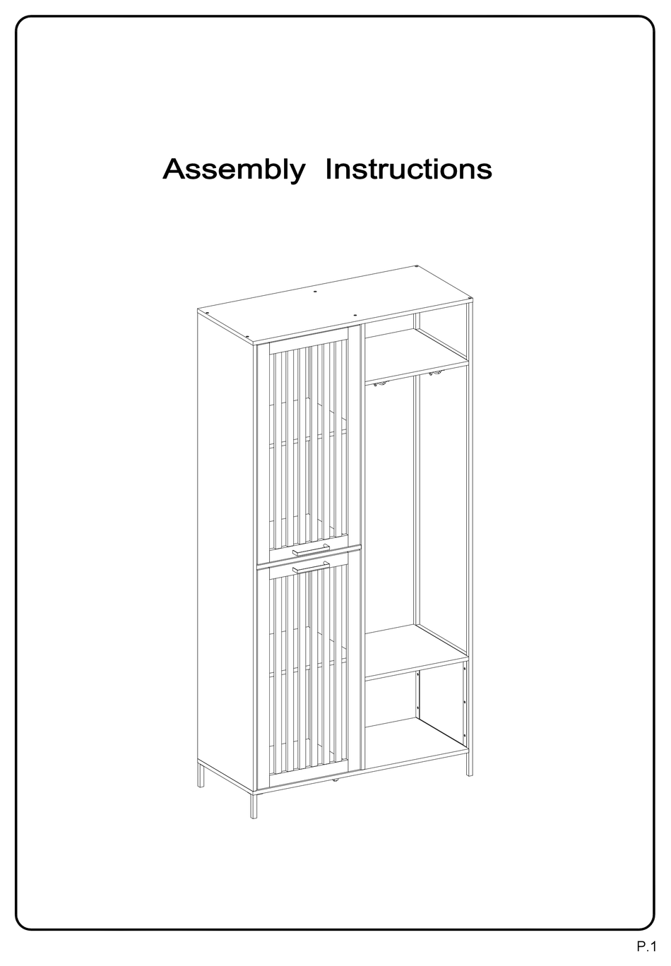 WALKER EDISON HT72SLD ASSEMBLY INSTRUCTIONS MANUAL Pdf Download