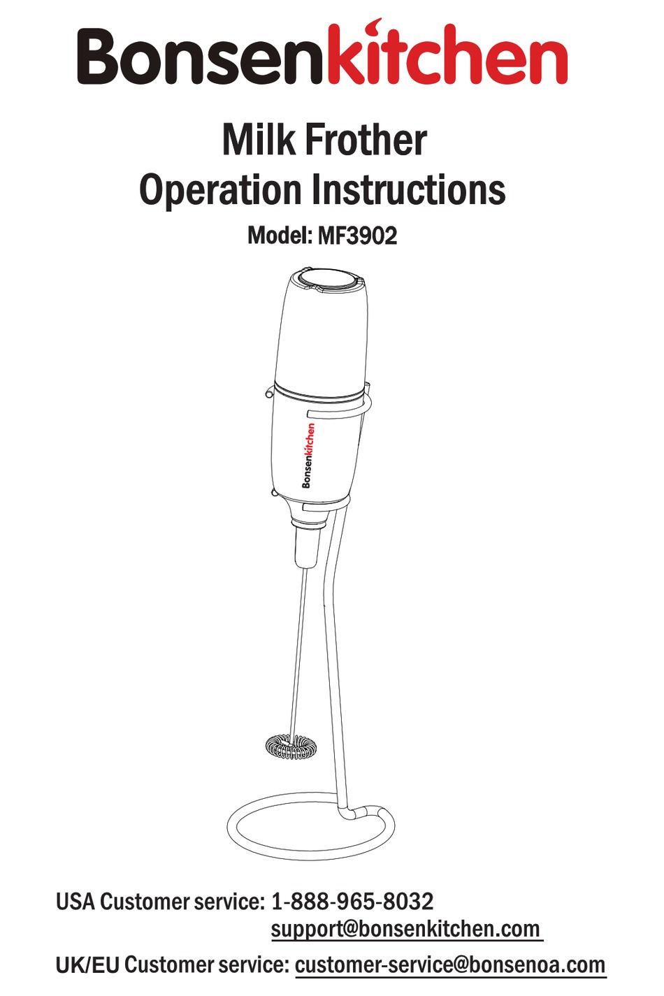 BONSENKITCHEN MF3902 OPERATION INSTRUCTIONS MANUAL Pdf Download ManualsLib