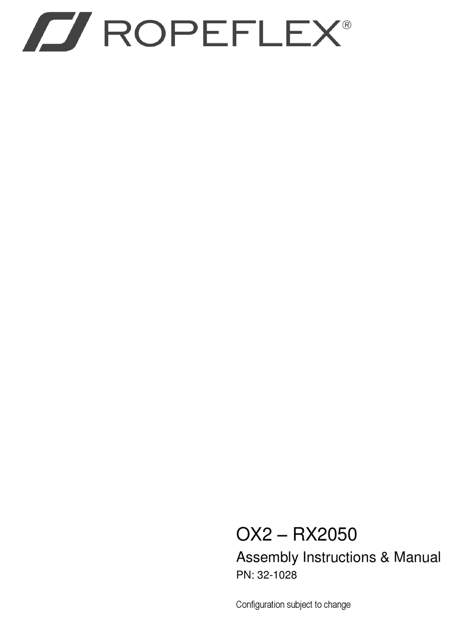 ROPEFLEX GLADIATOR ASSEMBLY & INSTRUCTION MANUAL Pdf Download ManualsLib