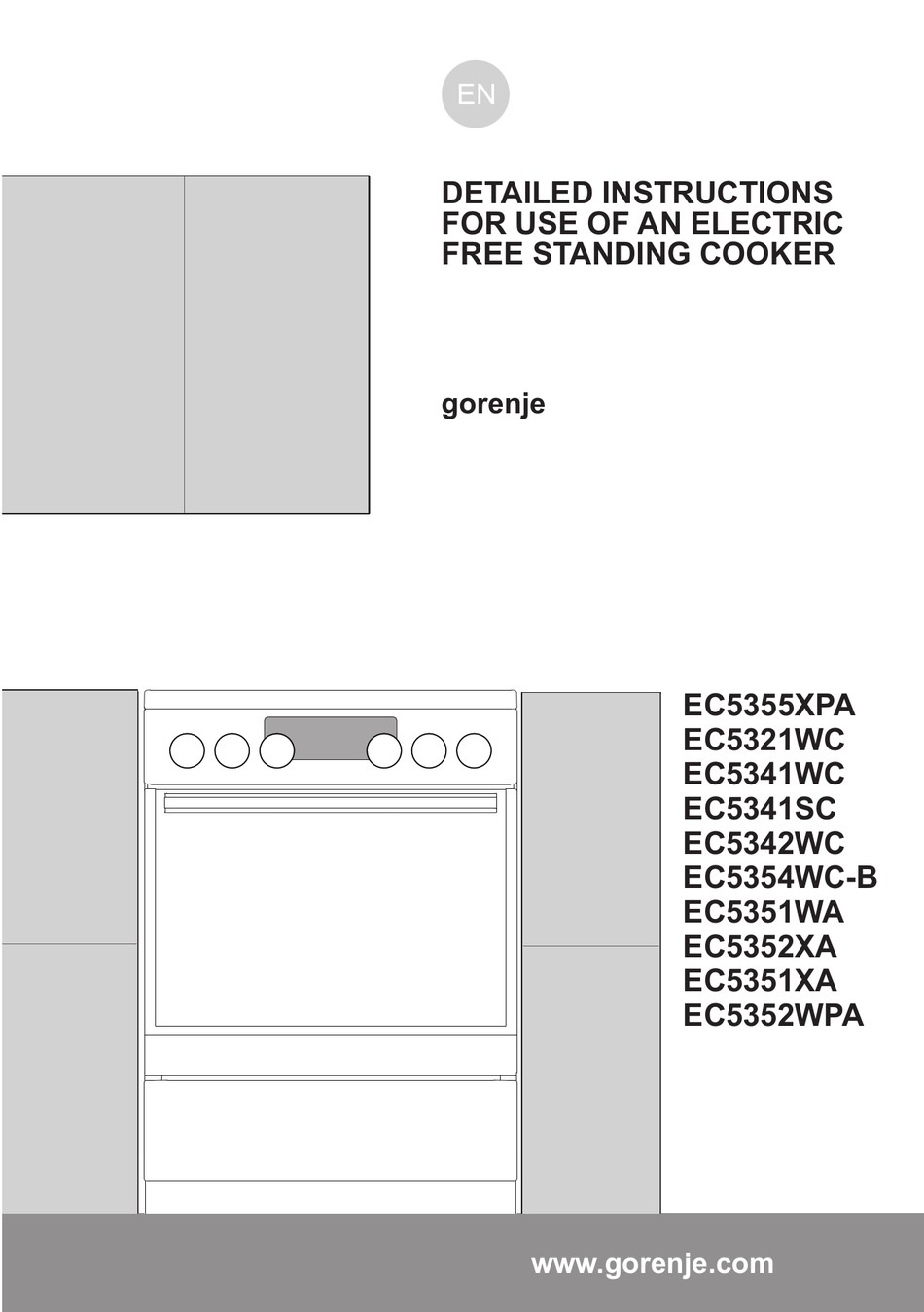 GORENJE EC5355XPA DETAILED INSTRUCTIONS FOR USE Pdf Download ManualsLib