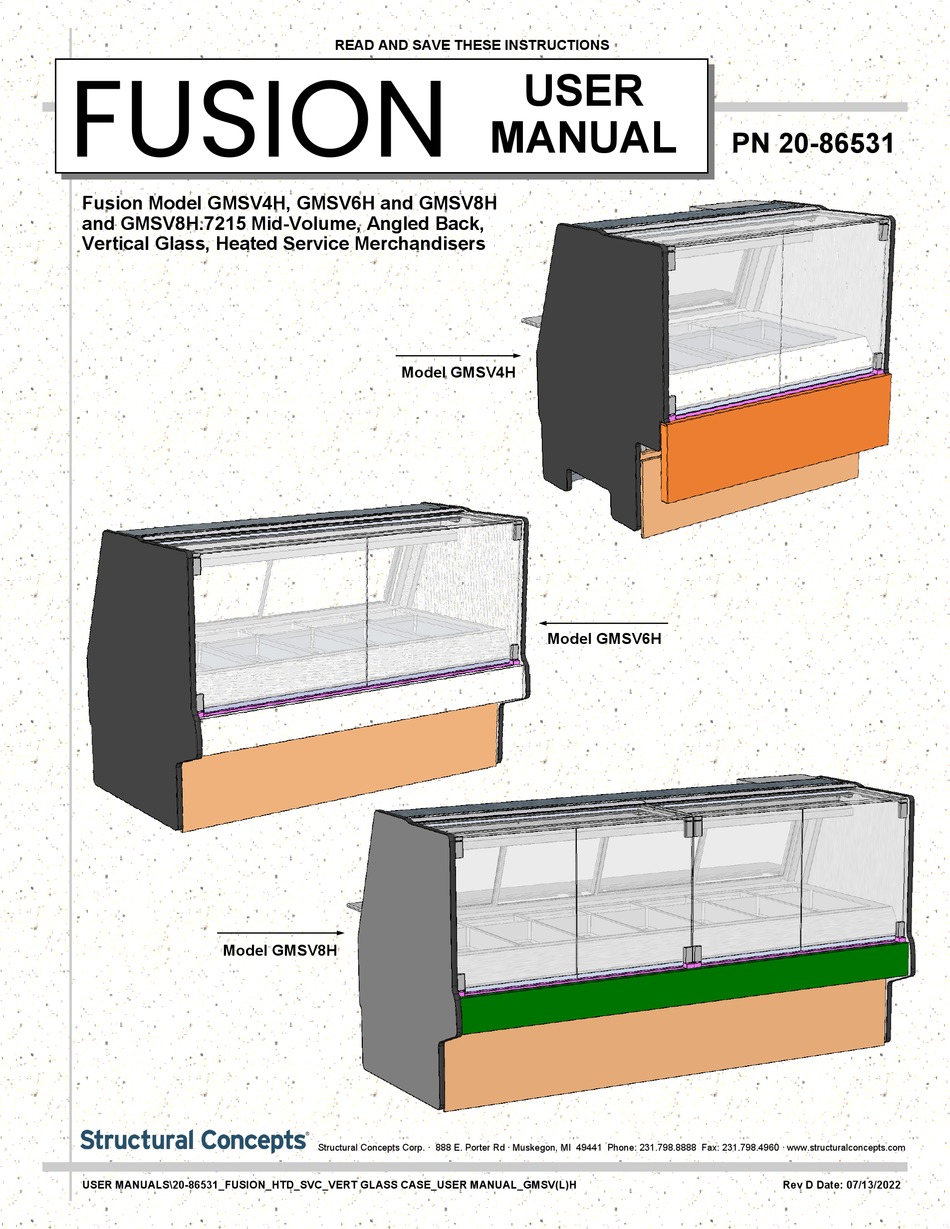 Structural Concepts Fusion Gmsv6h User Manual Pdf Download Manualslib