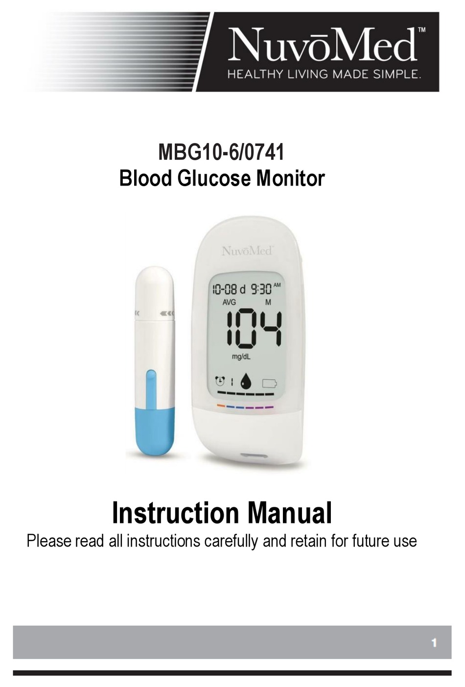 NUVOMED MBG106/0741 INSTRUCTION MANUAL Pdf Download ManualsLib