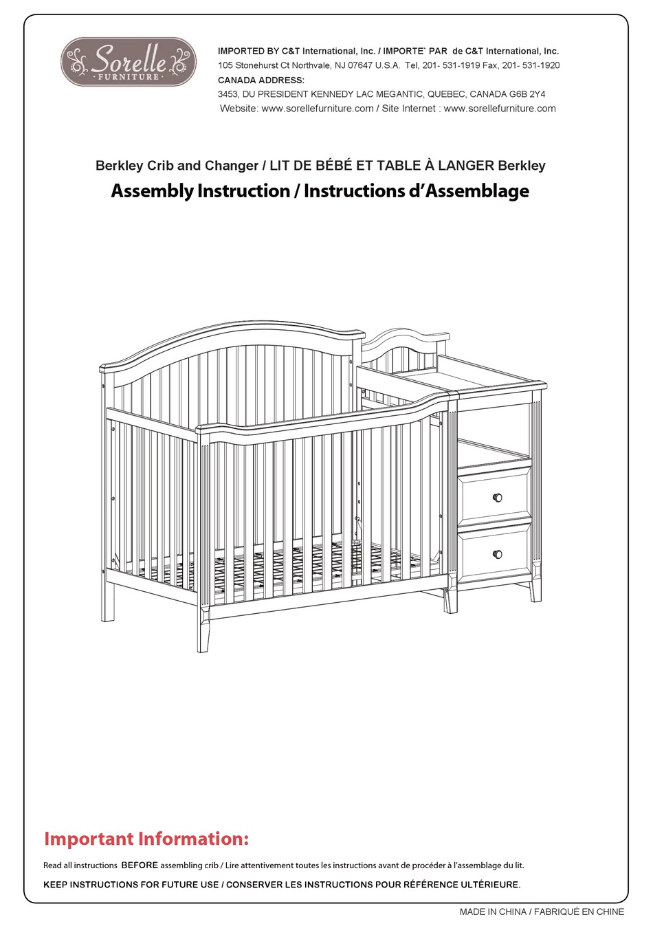 SORELLE BERKLEY ASSEMBLY INSTRUCTION MANUAL Pdf Download ManualsLib