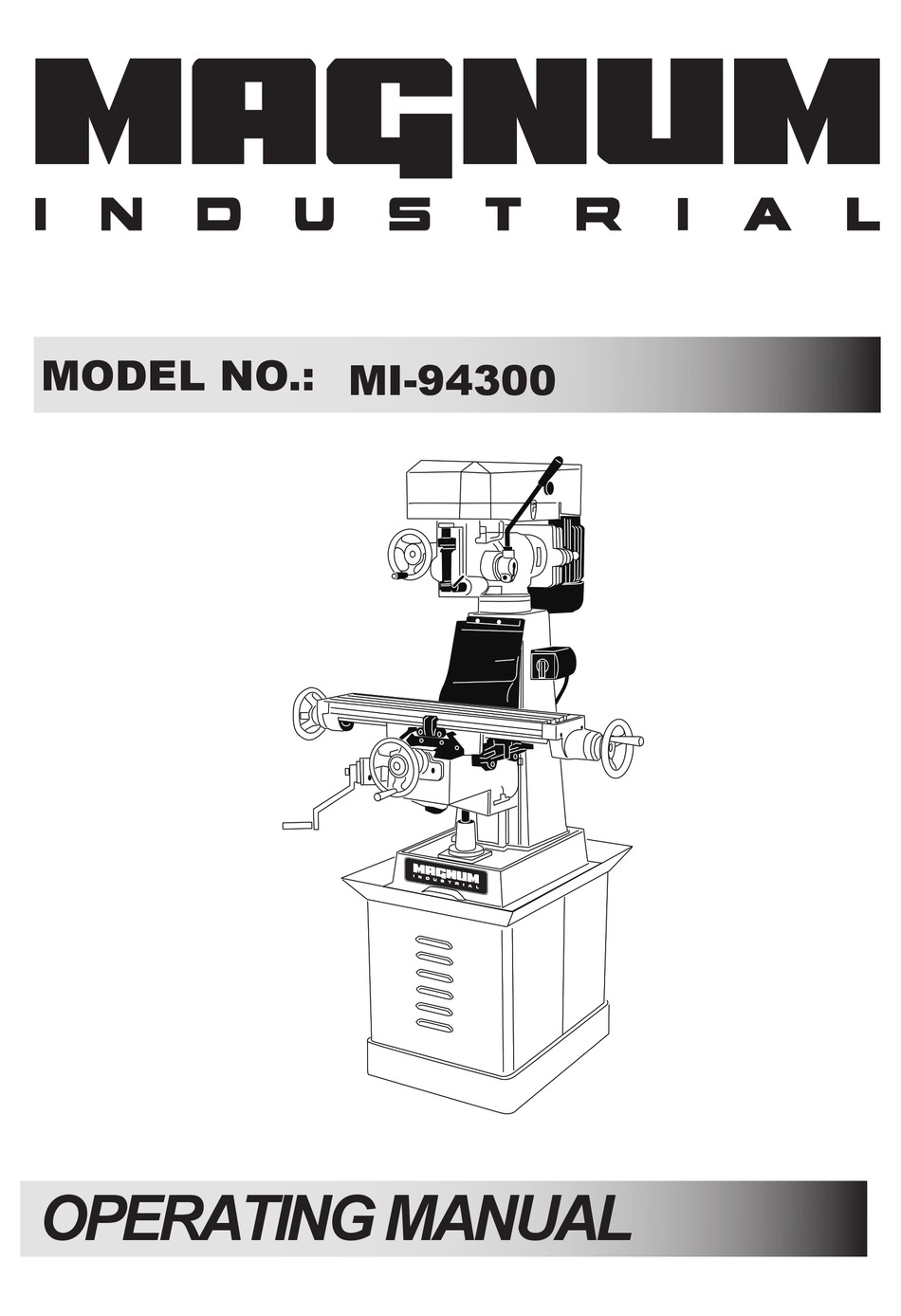MAGNUM INDUSTRIAL MI94300 OPERATING MANUAL Pdf Download ManualsLib