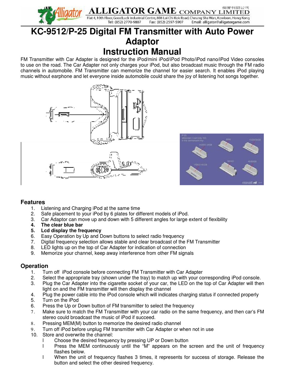 ALLIGATOR KC9512 INSTRUCTION MANUAL Pdf Download ManualsLib