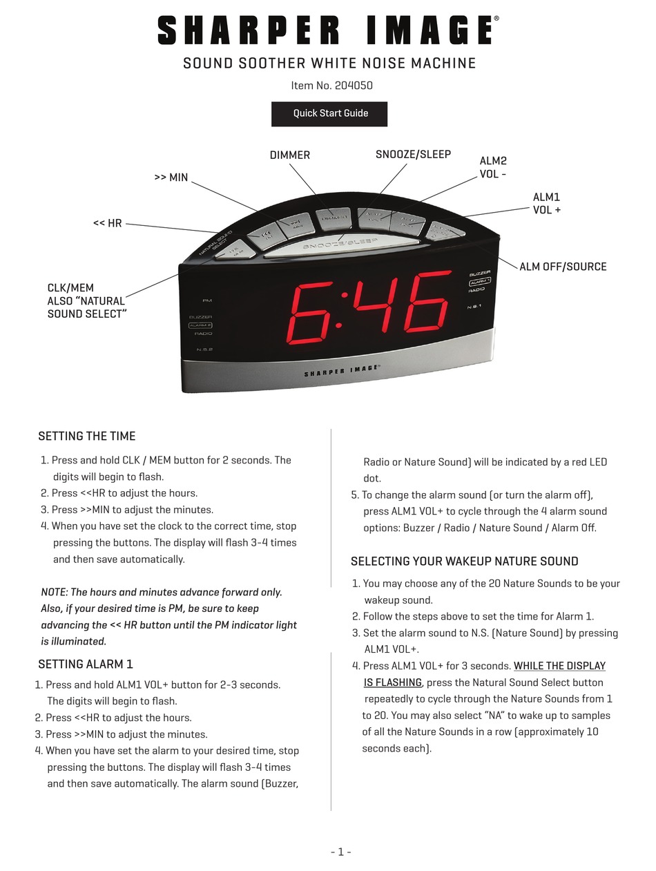 SHARPER IMAGE 204050 QUICK START MANUAL Pdf Download ManualsLib