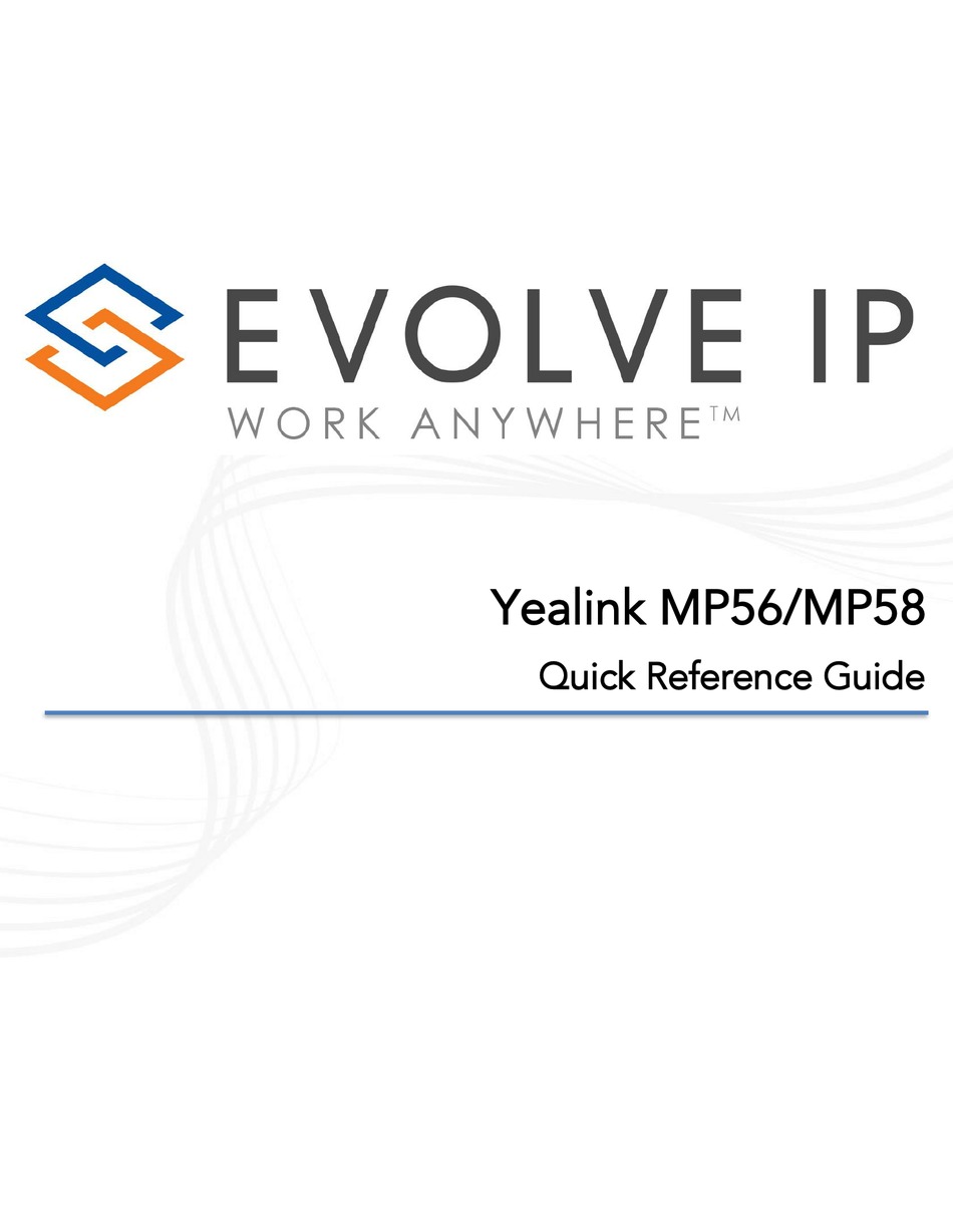 Evolve Yealink Mp Quick Reference Manual Pdf Download Manualslib