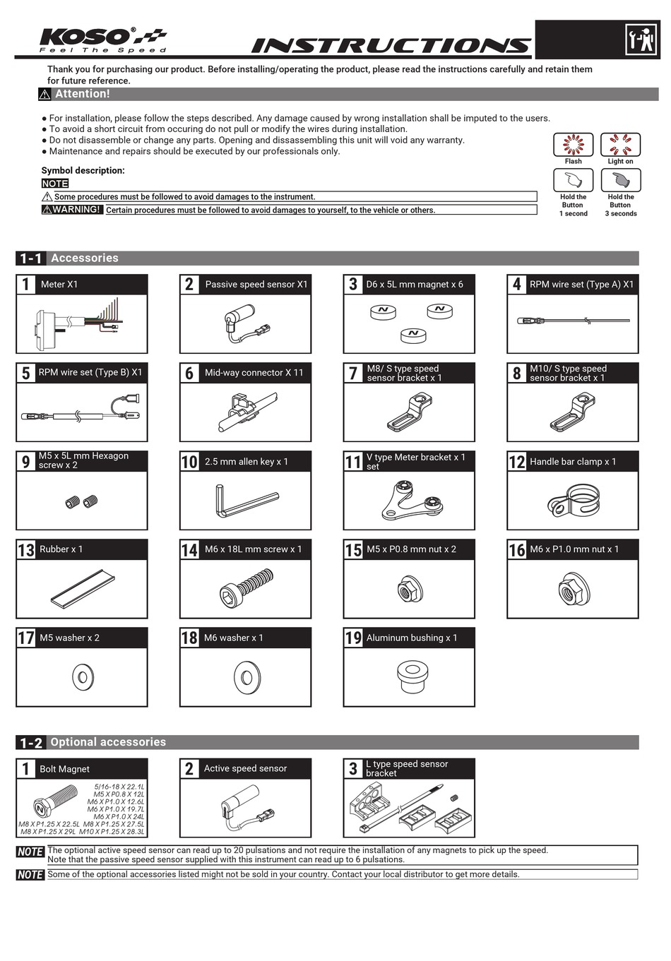 KOSO BB642W20 INSTRUCTIONS MANUAL Pdf Download ManualsLib
