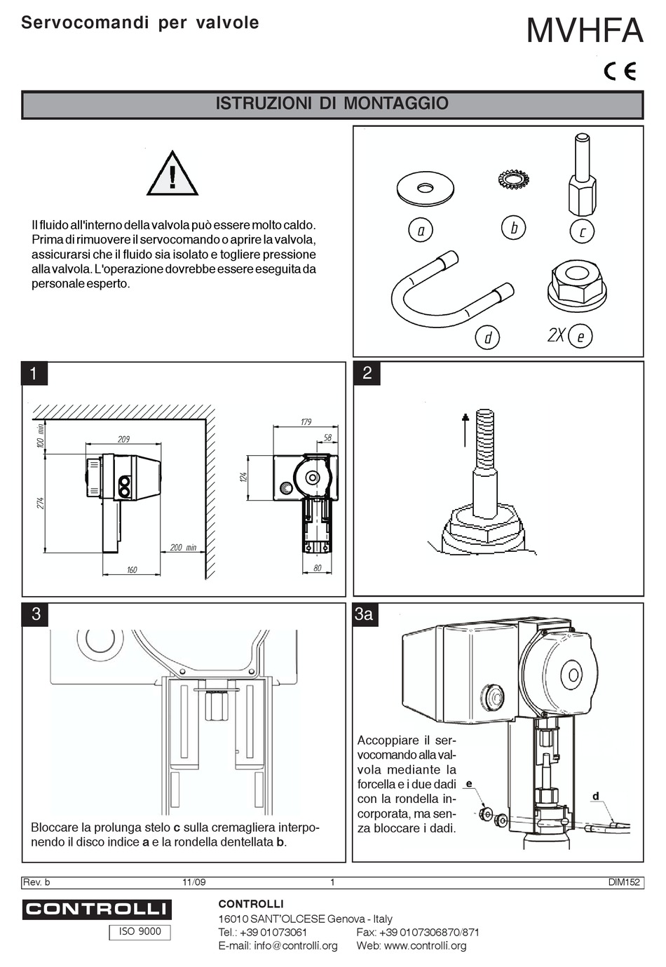 CONTROLLI MVHFA MOUNTING INSTRUCTIONS Pdf Download | ManualsLib