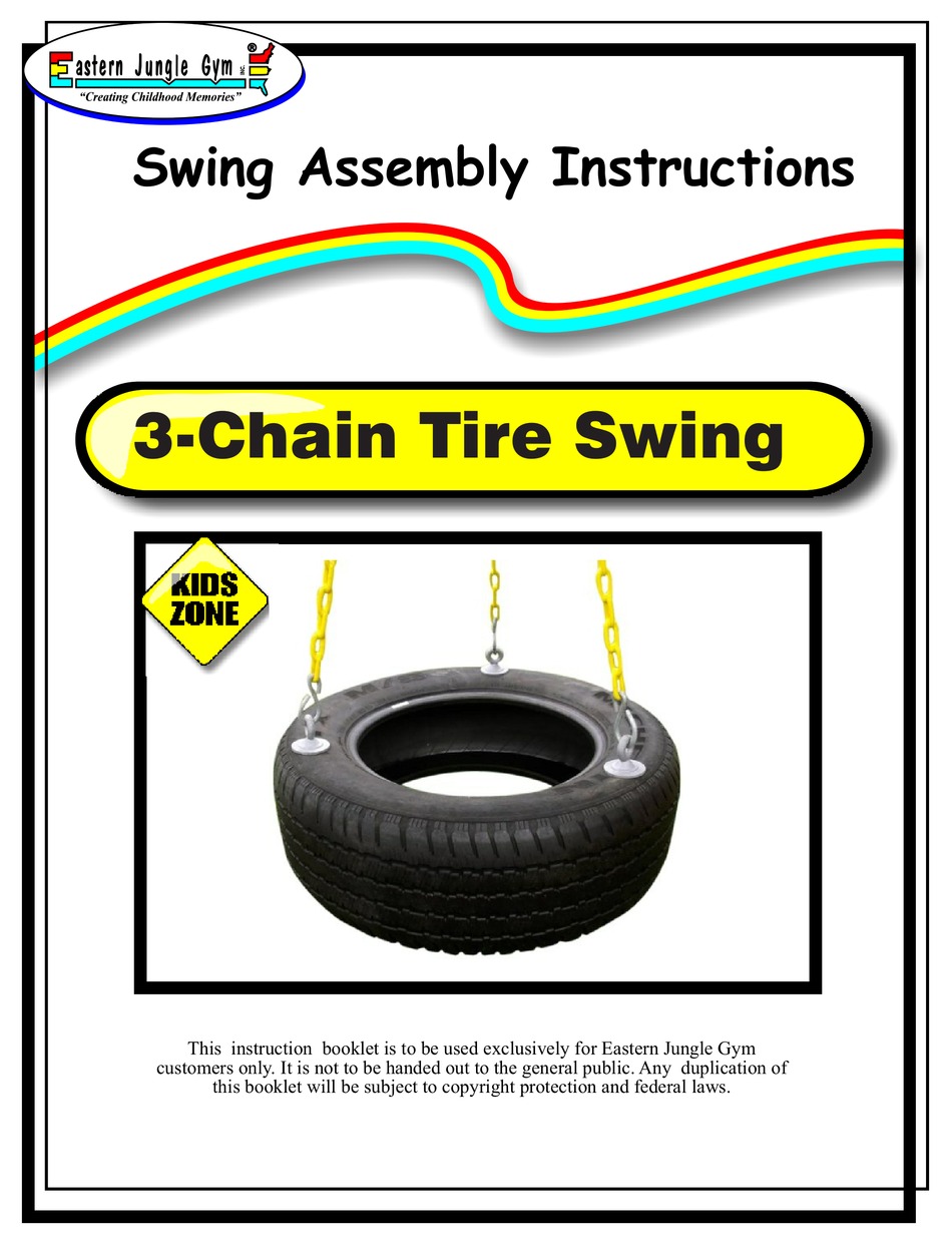 EASTERN JUNGLE GYM 3CHAIN TIRE SWING ASSEMBLY INSTRUCTIONS Pdf Download ManualsLib