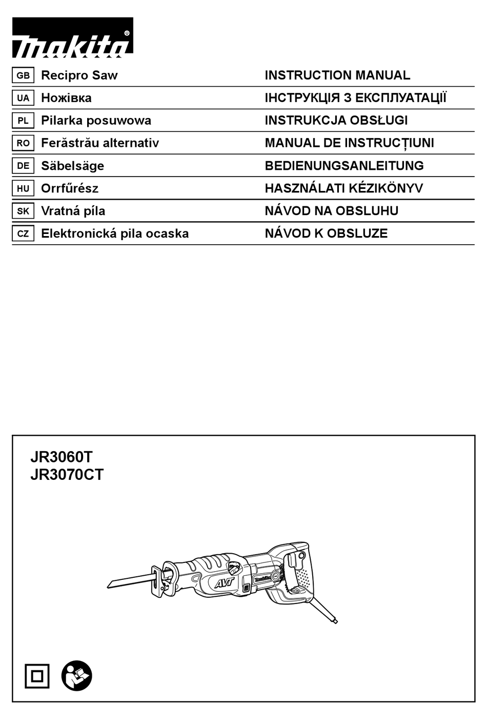 MAKITA JR3060T INSTRUCTION MANUAL Pdf Download ManualsLib