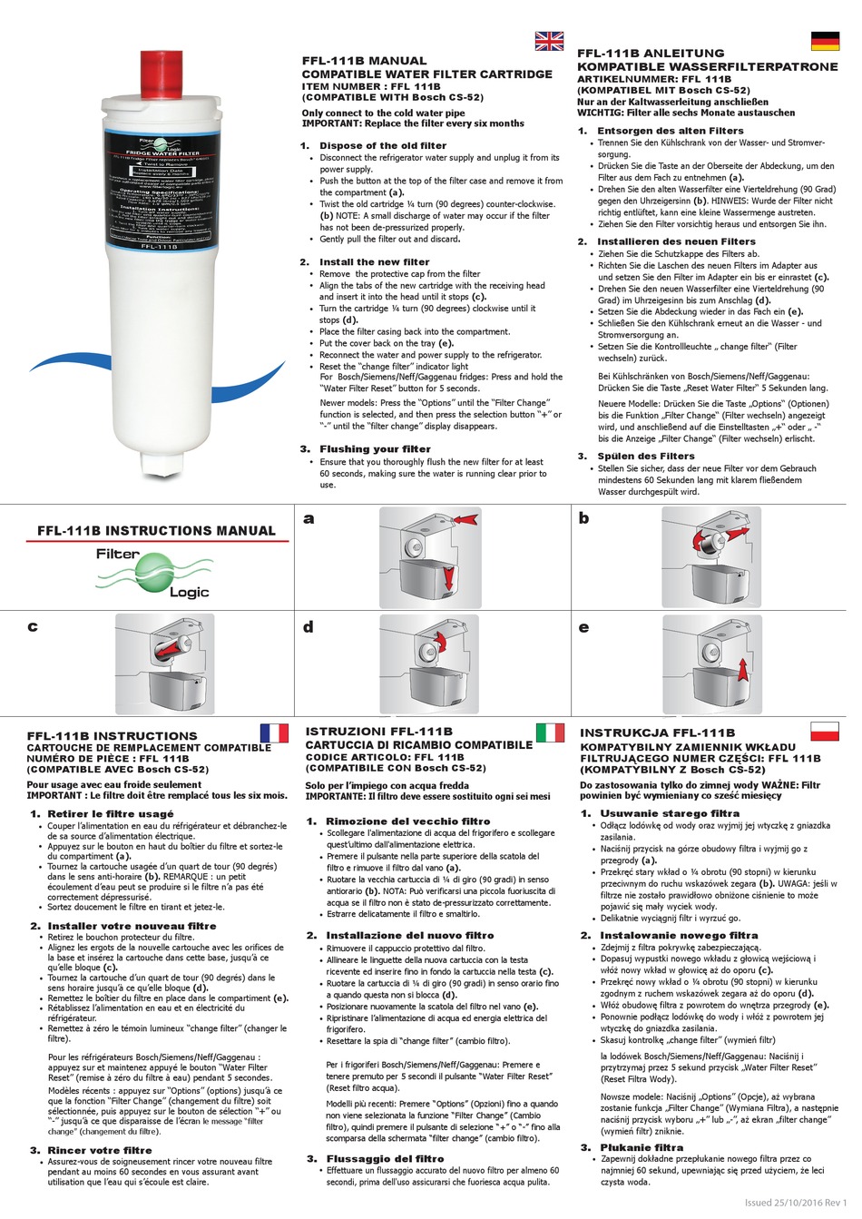 FILTER LOGIC FFL111B INSTRUCTION MANUAL Pdf Download ManualsLib