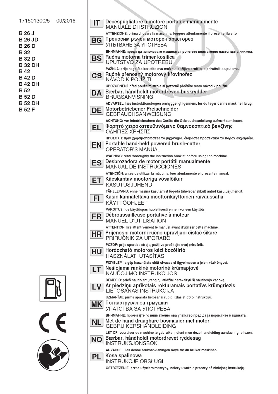 STIGA B 26 J OPERATOR'S MANUAL Pdf Download | ManualsLib