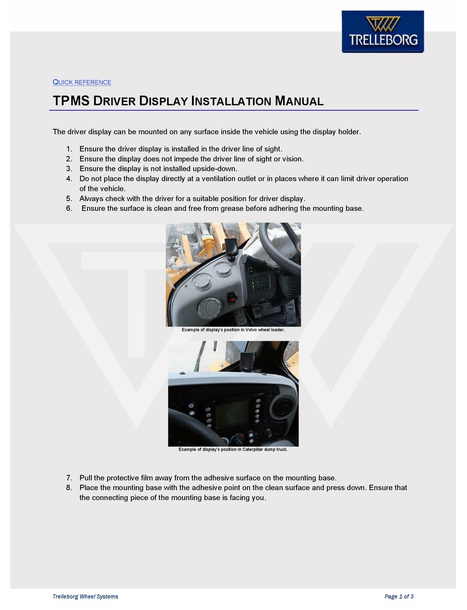 TPMS INSTALLATION MANUAL Pdf Download ManualsLib
