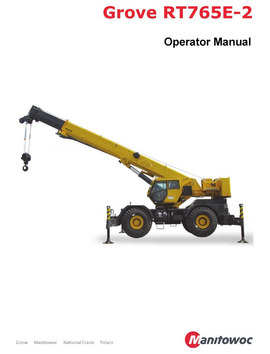 MANITOWOC GROVE RT765E2 OPERATOR'S MANUAL Pdf Download ManualsLib