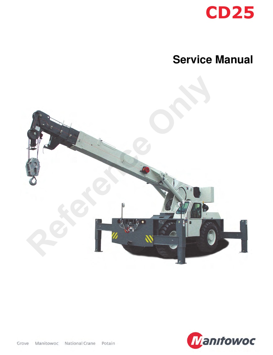 MANITOWOC CD25 SERVICE MANUAL Pdf Download ManualsLib