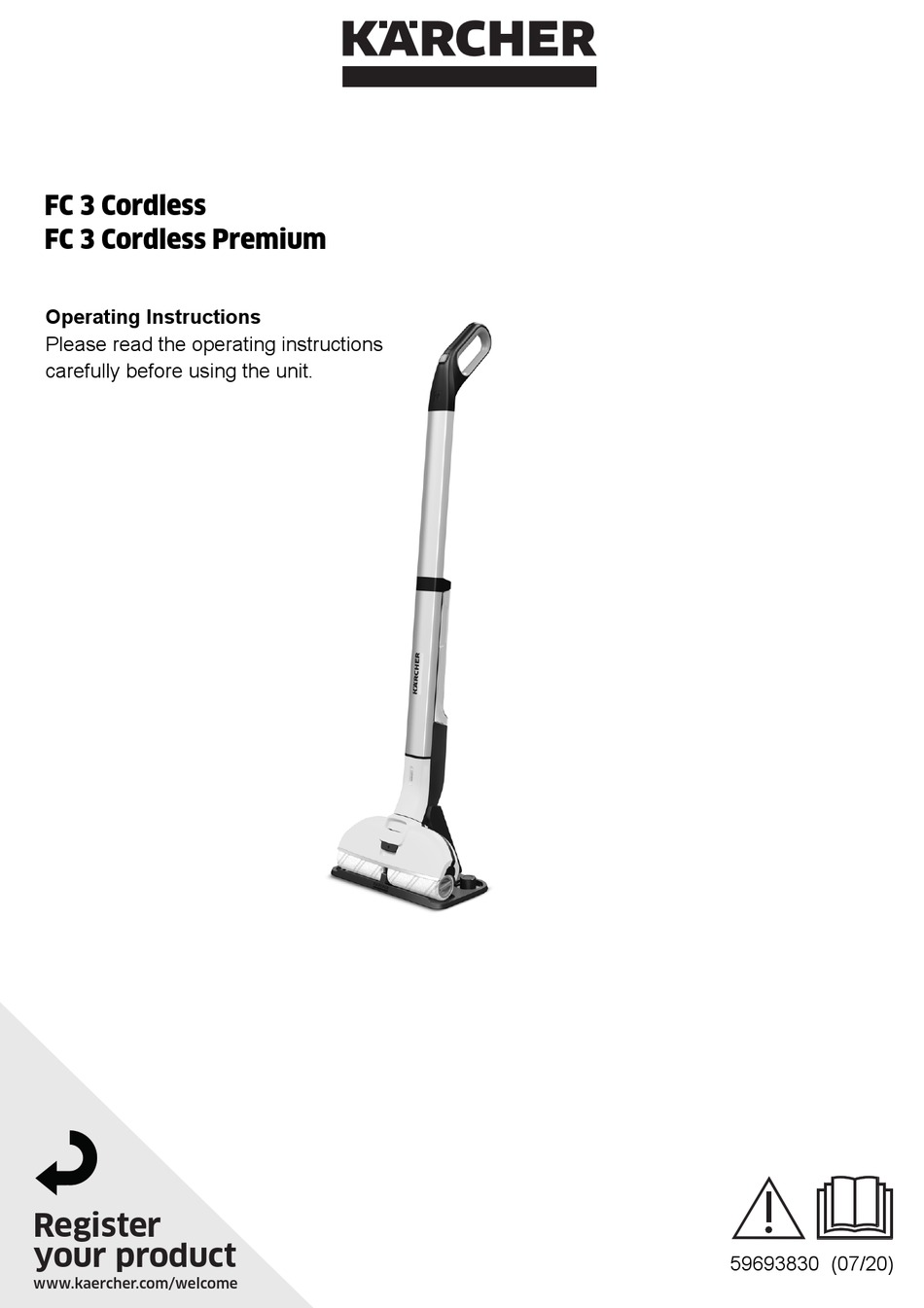 KÄRCHER FC 3 CORDLESS OPERATING INSTRUCTIONS MANUAL Pdf Download