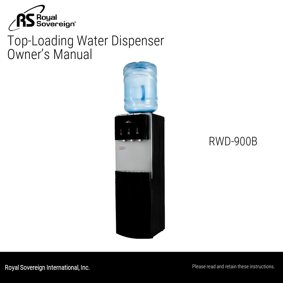 ROYAL SOVEREIGN INTERNATIONAL RWD900B OWNER'S MANUAL Pdf Download