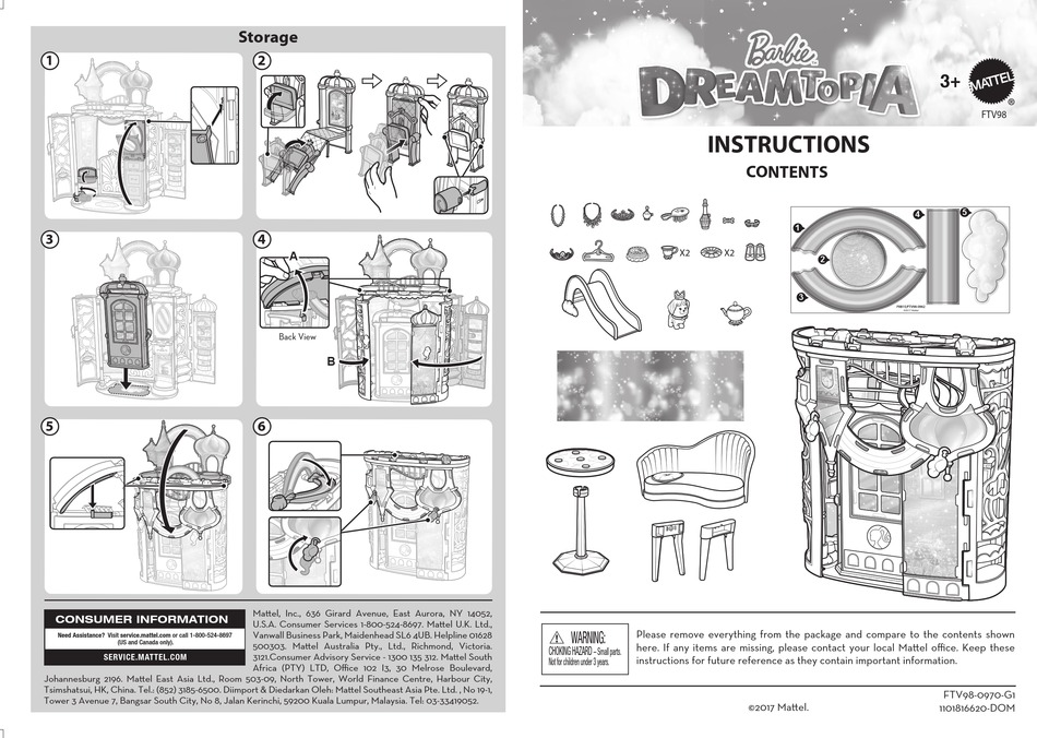 MATTEL BARBIE DREAMTOPIA FTV98 INSTRUCTIONS Pdf Download ManualsLib