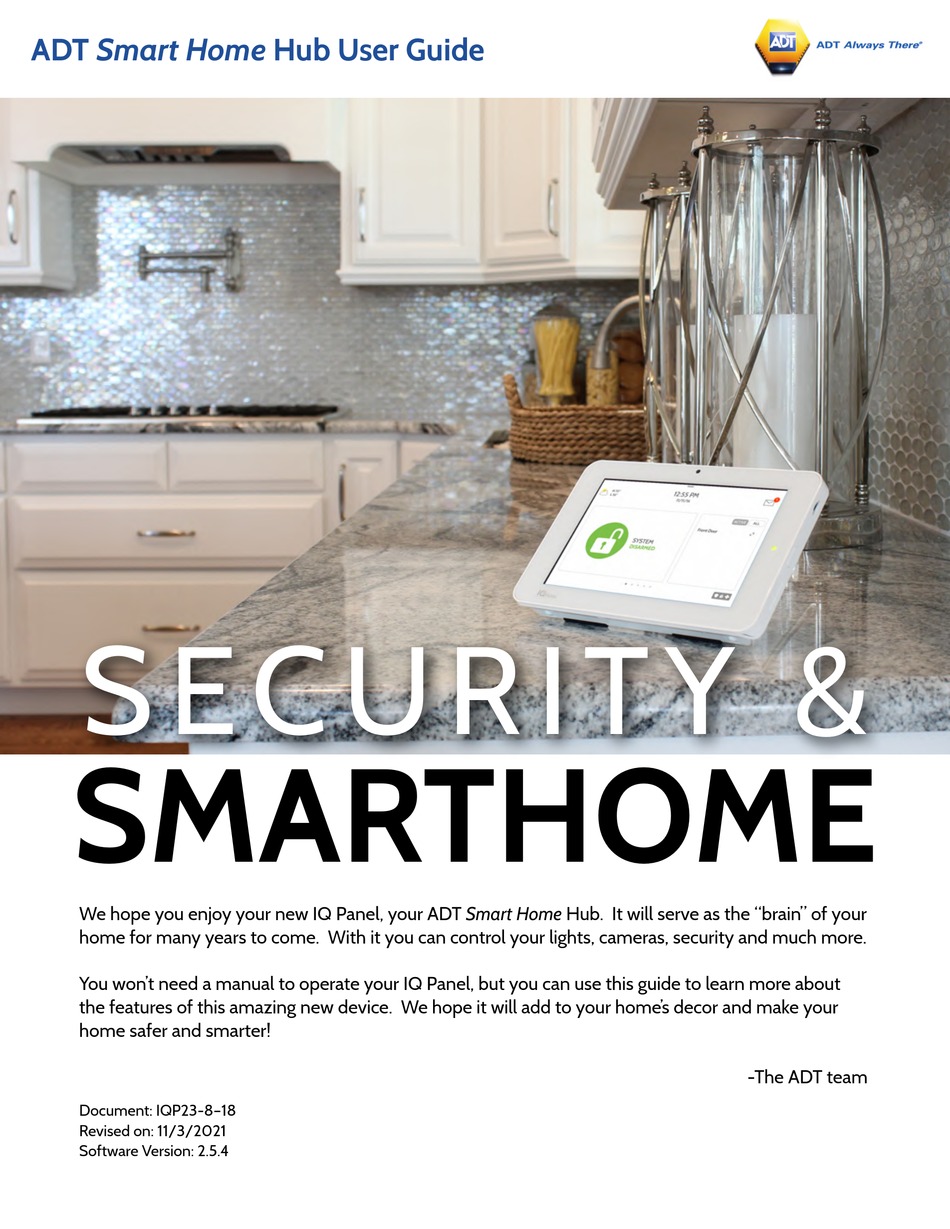 ADT SMART HOME USER MANUAL Pdf Download ManualsLib