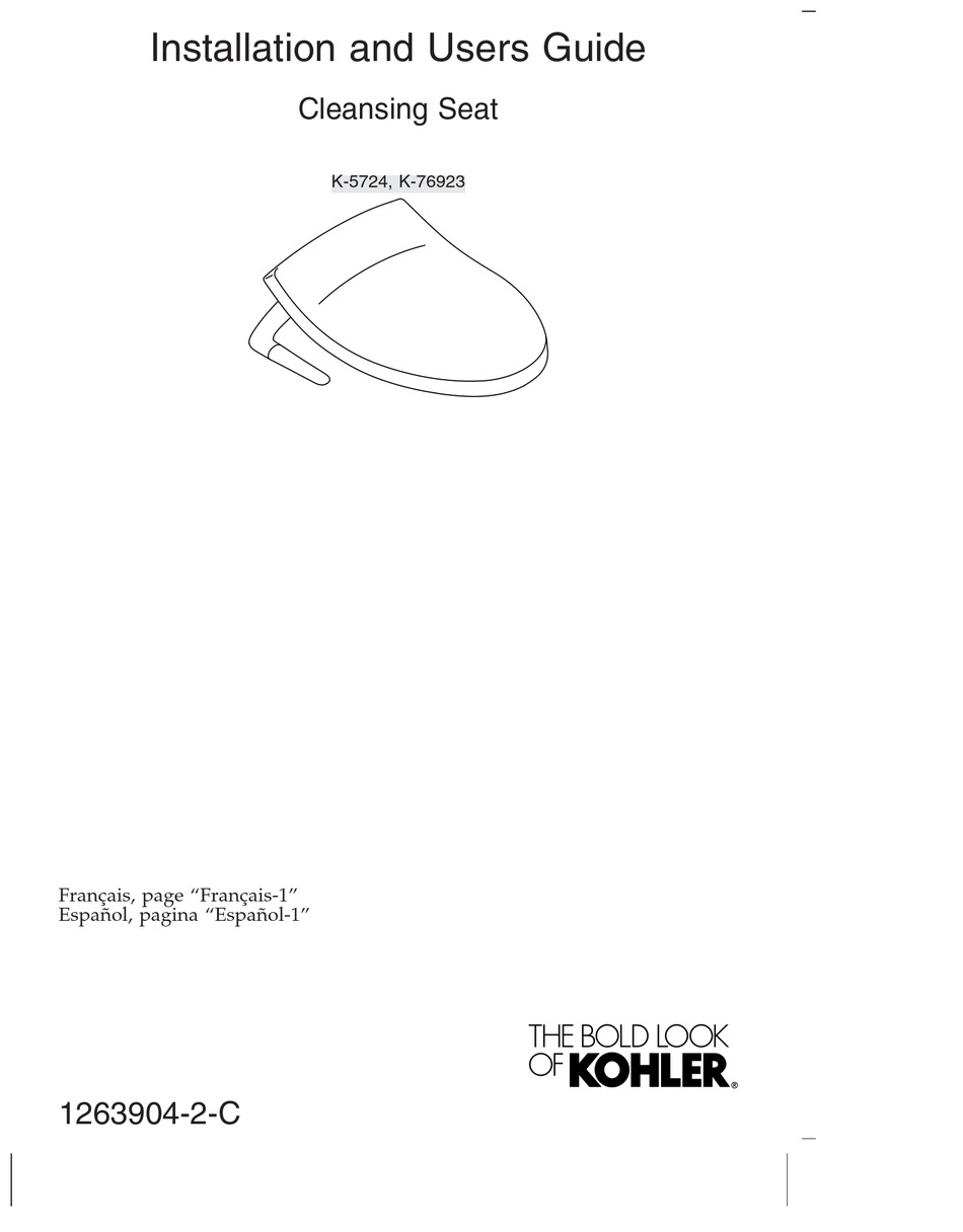 KOHLER K 5724 INSTALLATION AND USER MANUAL Pdf Download ManualsLib