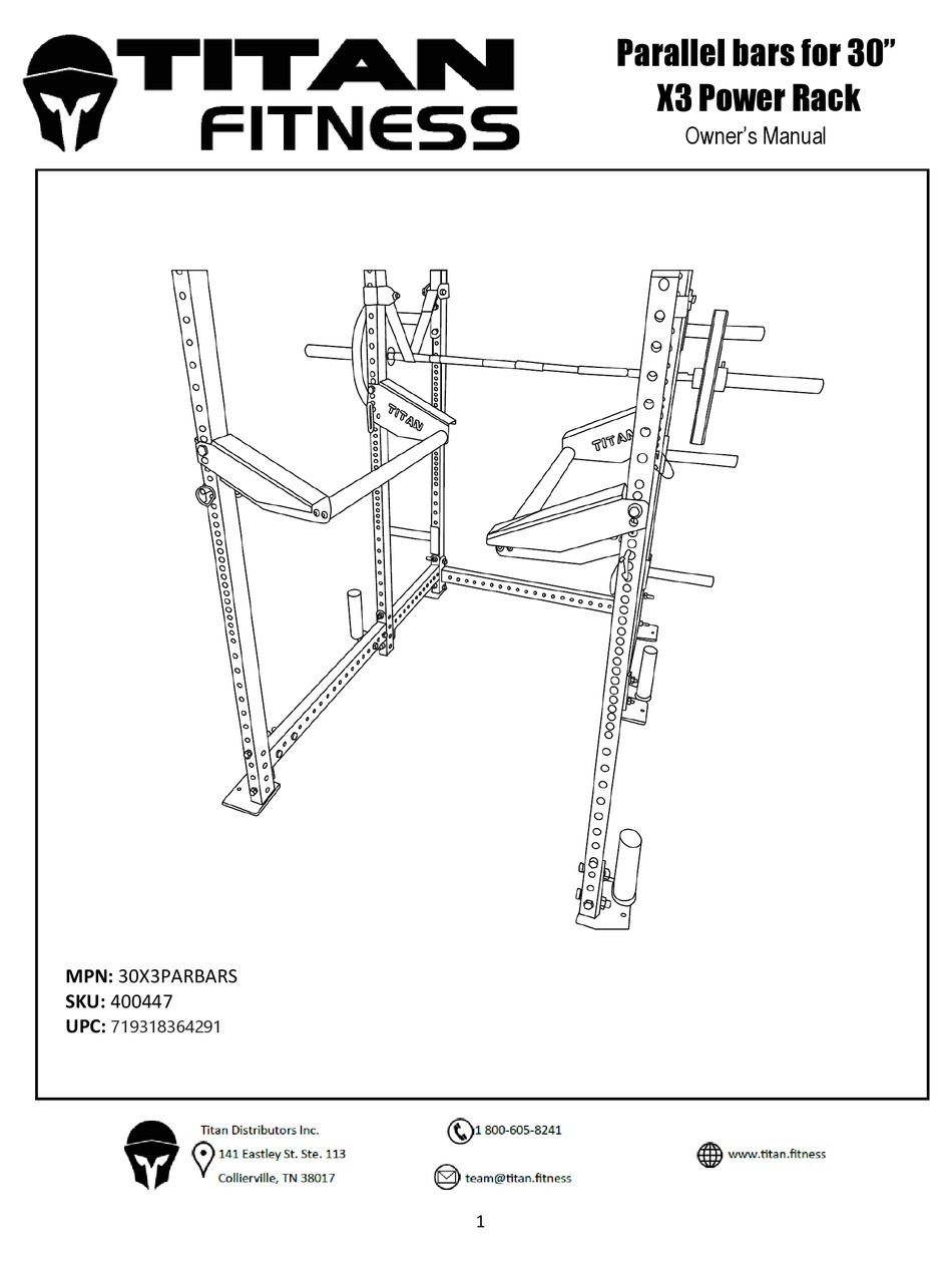 TITAN FITNESS 30X3PARBARS OWNER