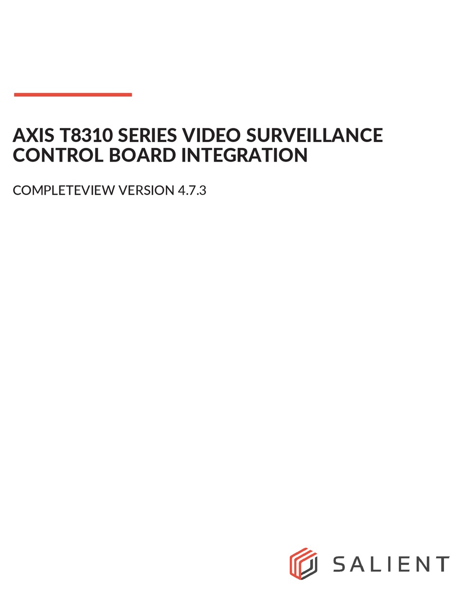 SALIENT AXIS T8310 SERIES MANUAL Pdf Download ManualsLib