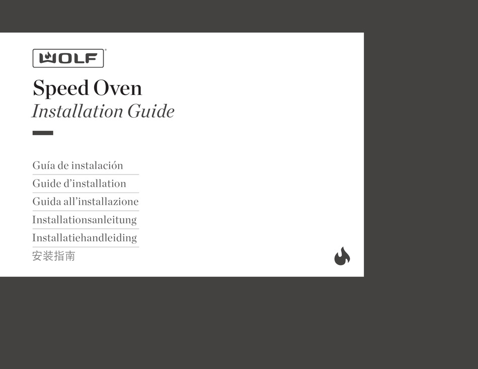 WOLF SPEED OVEN INSTALLATION MANUAL Pdf Download ManualsLib
