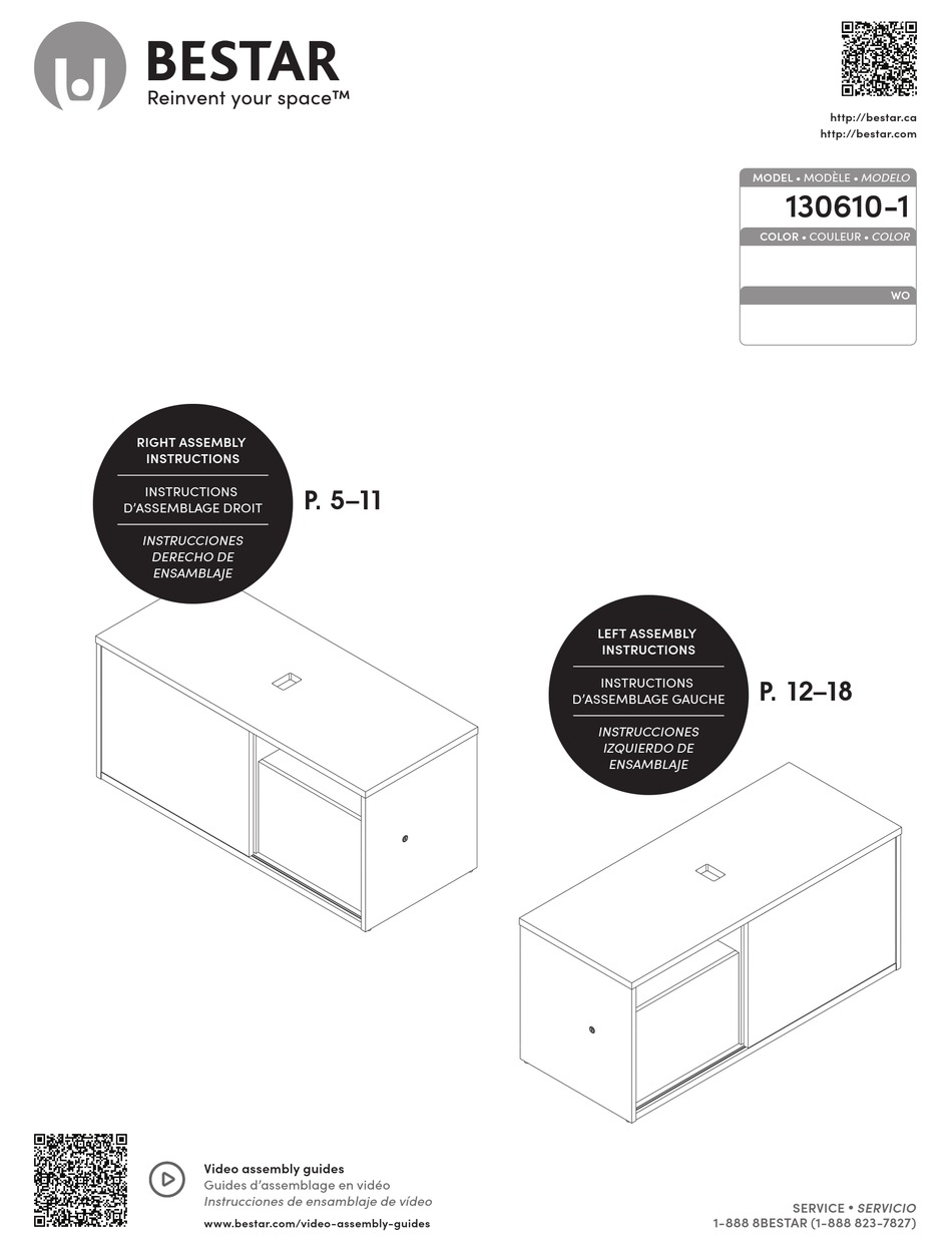 BESTAR 1306101 ASSEMBLY INSTRUCTIONS MANUAL Pdf Download ManualsLib