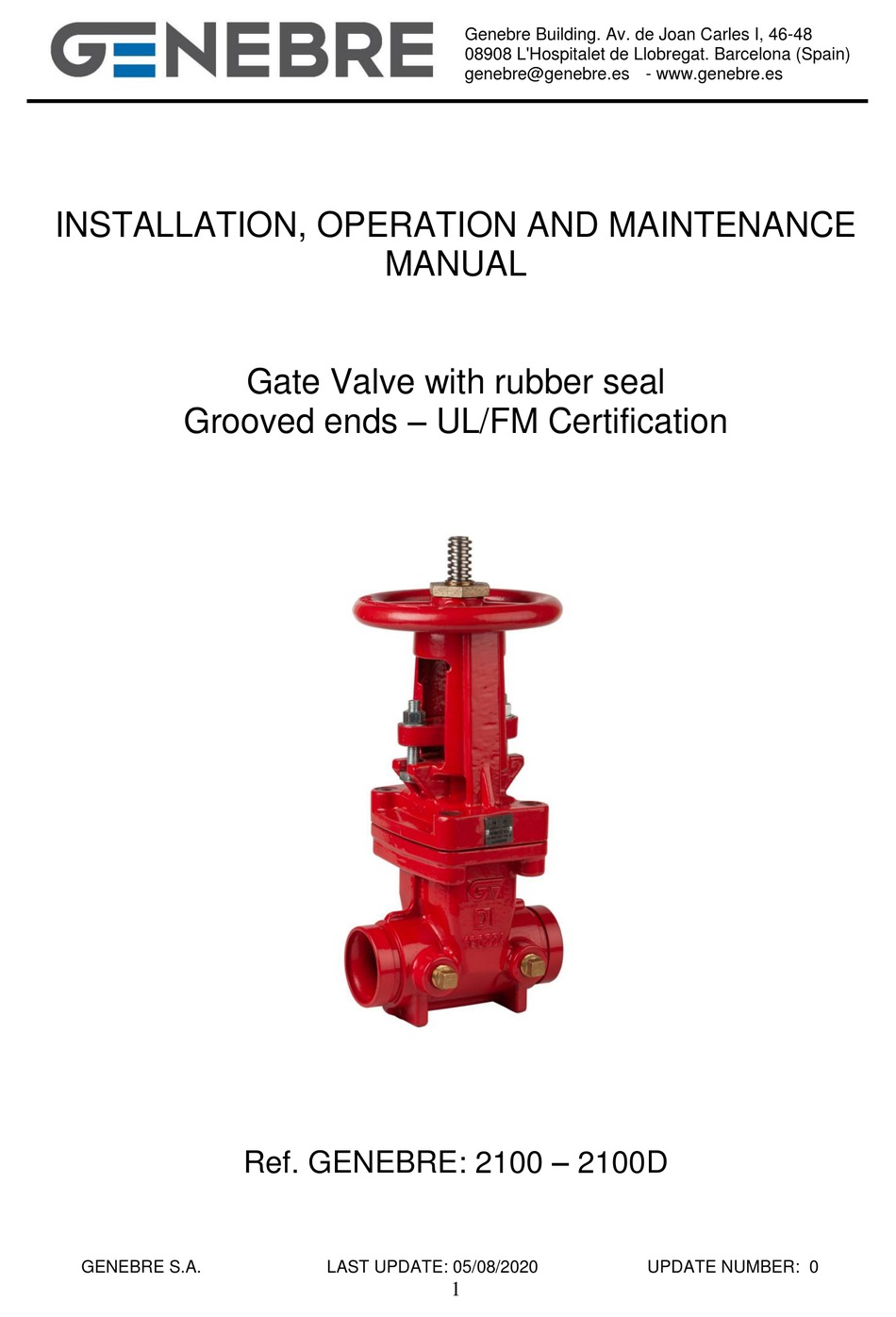 GENEBRE 2100 INSTALLATION, OPERATION AND MAINTENANCE MANUAL Pdf ...