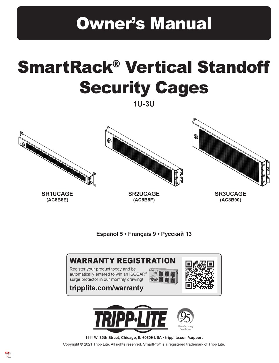 Tripp Lite Smartrack Sr Ucage Owner S Manual Pdf Download Manualslib