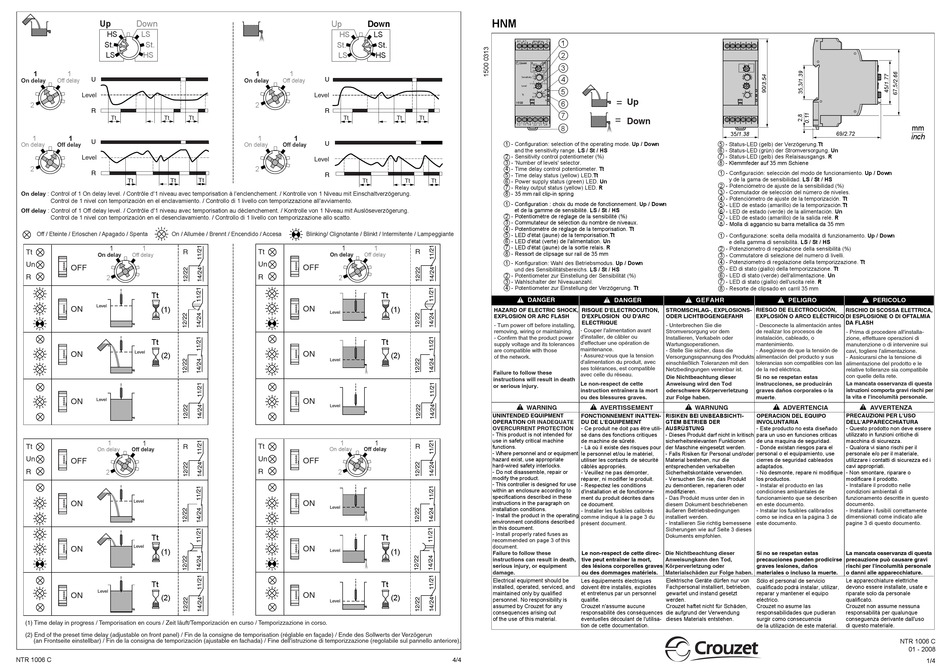 CROUZET HNM MANUAL Pdf Download ManualsLib