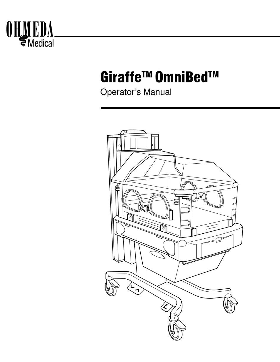 OHMEDA GIRAFFE OMNIBED OPERATOR'S MANUAL Pdf Download | ManualsLib