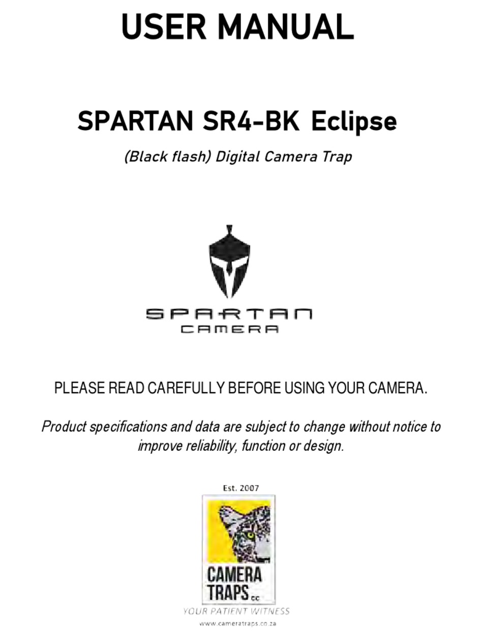 SPARTAN CAMERA SR4BK ECLIPSE USER MANUAL Pdf Download ManualsLib