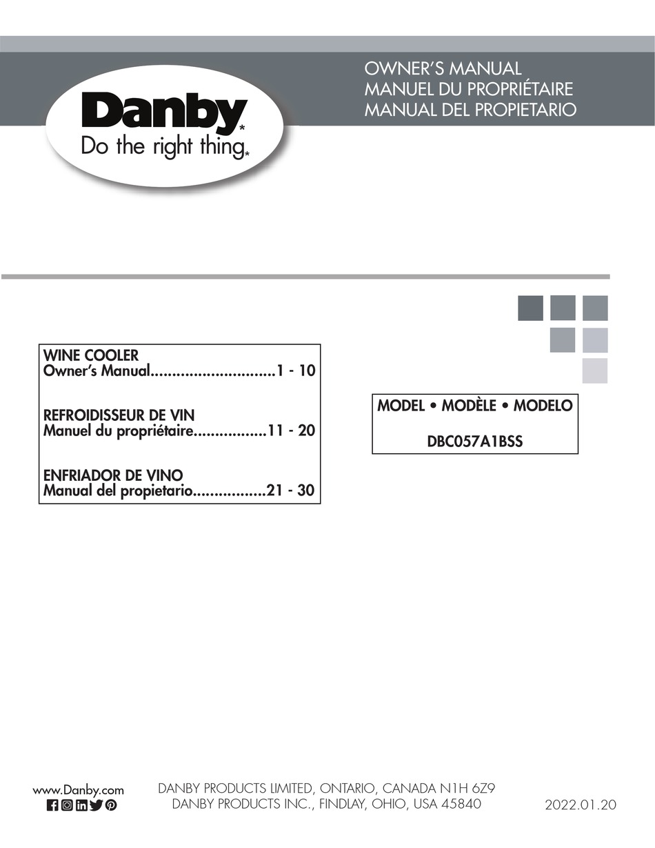 DANBY DBC057A1BSS OWNER'S MANUAL Pdf Download | ManualsLib