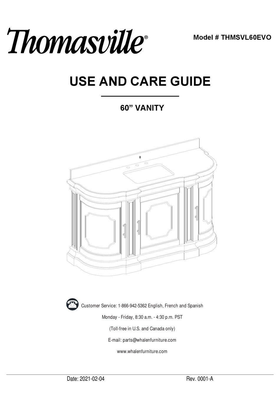 THOMASVILLE THMSVL60EVO USE AND CARE MANUAL Pdf Download ManualsLib